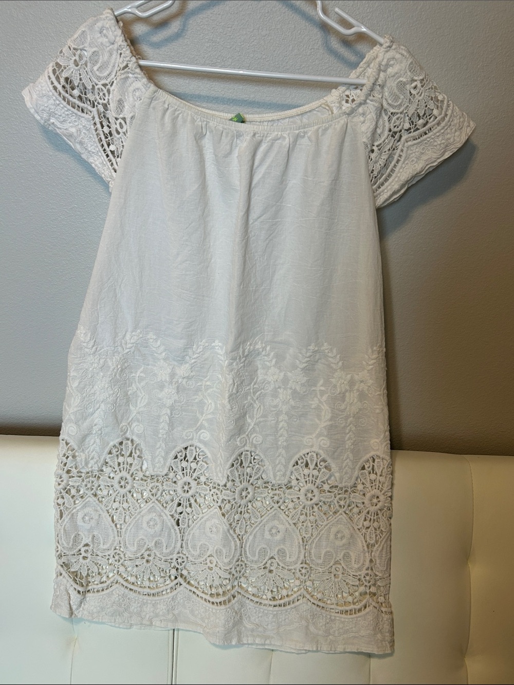 Maaji Quartzite Belen Off-The-Shoulder Lace Mini Dress